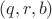 $(q, r, b)$ $(q, r, b)$