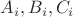 $A_i, B_i, C_i$