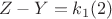 $\begin{array}{l}
Z - Y = k_1 (2) \\ 
 \end{array}
$