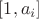 $[1,a_i]$