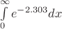 $\int\limits_0^\infty e^{-2.303}dx$
