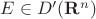 $ E \in D'(\mathbf R^n) $