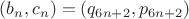 $(b_n,c_n)=(q_{6n+2},p_{6n+2})$
