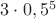 $3\cdot 0,5^5$