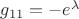 $g_{11}=-e^\lambda$ $g_{11}=-e^\lambda$
