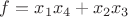 $f=x_1 x_4+x_2 x_3$