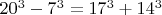 $20^3-7^3=17^3+14^3$