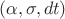 $(\alpha,\sigma,dt)$