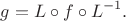 $$g=L\circ f\circ L^{-1}.$$