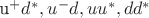 u^+d^*, u^-d, uu^*, dd^*