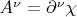$A^\nu =\partial^\nu \chi$