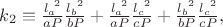 $k_2\equiv \frac{l_{a}^{\ 2}}{aP}\frac{l_{b}^{\ 2}}{bP}+\frac{l_{a}^{\ 2}}{aP}\frac{l_{c}^{\ 2}}{cP}+\frac{l_{b}^{\ 2}}{bP}\frac{l_{c}^{\ 2}}{cP},$