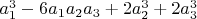 $a_1^3-6 a_1 a_2 a_3+2 a_2^3+2 a_3^3$