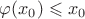 $\varphi(x_0) \leqslant x_0$