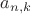 $a_{n,k}$