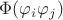 $\Phi(\varphi_i\varphi_j)$