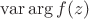 $\operatorname{var}\arg f(z)$