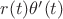 $r(t) \theta '(t)$ $r(t) \theta '(t)$