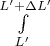 $\int\limits_{L'}^{L'+\Delta L'}$