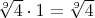 $\sqrt[9]{4} \cdot 1 = \sqrt[9]{4}$