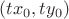 $(tx_0, ty_0)$ $(tx_0, ty_0)$