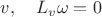 $v,\quad L_v\omega=0$