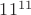 $11^{11}$