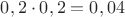$0,2\cdot 0,2=0,04$