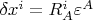 $\delta x^i=R^i_A\varepsilon^A$