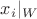 $x_i|_W$
