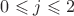 $0\leqslant j\leqslant2$