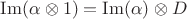 $\operatorname{Im}(\alpha \otimes 1) = \operatorname{Im}(\alpha) \otimes D$