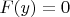 $F(y)=0$