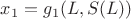 $x_1=g_1(L,S(L))$