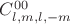 $C_{l,m,l,-m}^{00}$