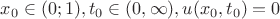 $x_0\in(0;1), t_0\in(0,\infty), u(x_0,t_0)=0$
