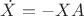 $\dot{X}=-XA$