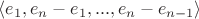 $ \langle e_1, e_n-e_1, ..., e_n-e_{n-1}\rangle$