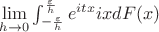 $\lim\limits_{h \to 0}\int_{-\frac {\varepsilon} {h}}^{\frac {\varepsilon} {h}} e ^{itx}ix dF(x) $