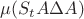 $\mu(S_tA\Delta A)$