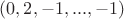 $(0,2,-1,...,-1)$