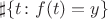 $\sharp \{ t \colon f(t) = y \}$