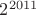 $2^{2011}$