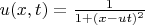 $u(x,t)=\frac{1}{1+(x-ut)^2}$