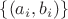 $\{(a_i,b_i)\}$