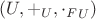 $(U, +_U, {\cdot_F}_U)$