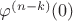 $\varphi^{(n-k)}(0)$