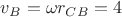 $v_B=\omega r_{CB} = 4$