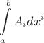 $$\int\limits_{a}^{b}A_i dx^i$$