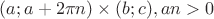 $(a;a+2\pi n)\times(b;c), an>0$
